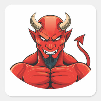 Devil  square sticker