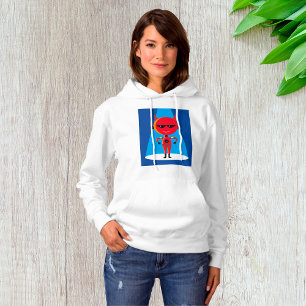 Devil Superhero Character Bold Red and Blue  Hoodie