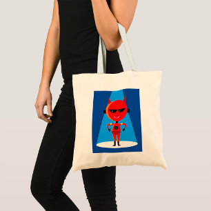 Devil Superhero Character Bold Red and Blue  Tote Bag
