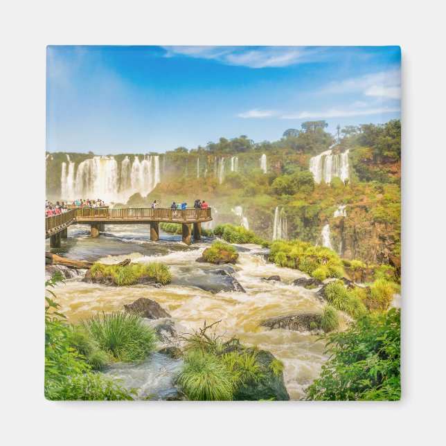 Devil Throat Waterfalls from Brazilian Border Magnet (Front)