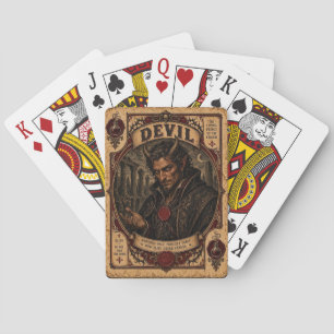 Devil, Vintage Circus Monsters Playing Cards