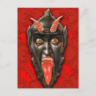 Devil with Red Tongue and Horns Postcard