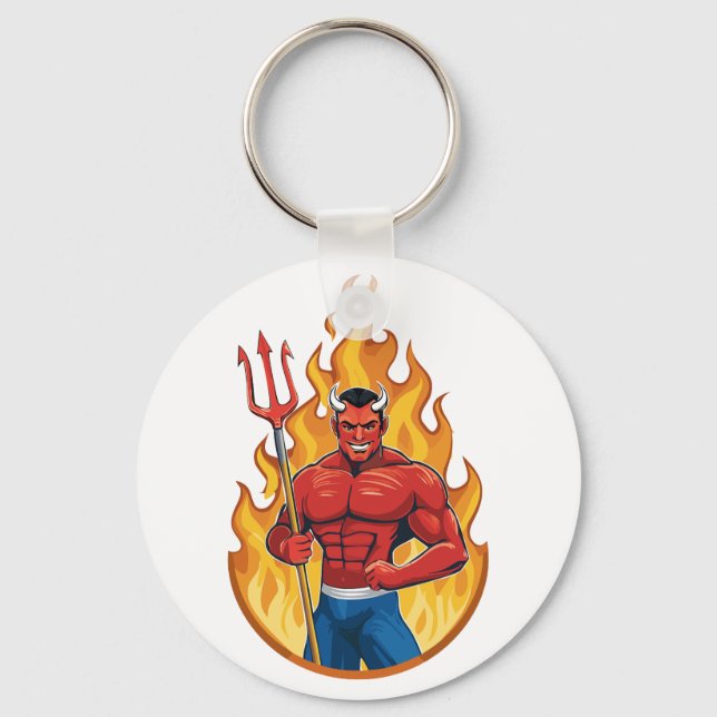 Devil with trident key ring (Front)