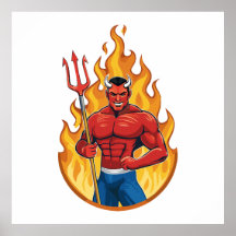 Devil with trident
