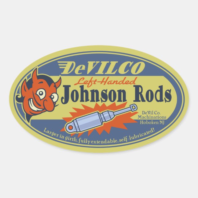 DeVILCO Left-Handed Johnsons Oval Sticker (Front)