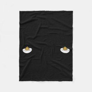 Deviled Egg Daddy - Funny Thanksgiving Deviled Egg Fleece Blanket