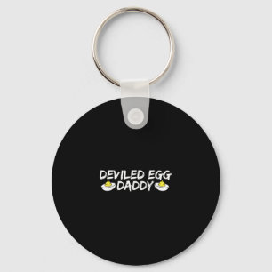 Deviled Egg Daddy Retro Dinner You Know Why I'm He Key Ring