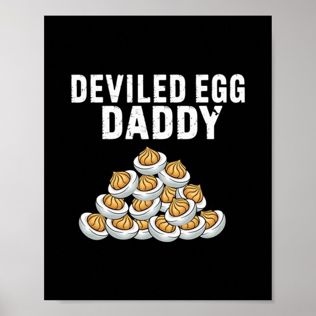 Deviled Egg Daddy Retro Vibes Thanksgiving Fathers Poster (Front)