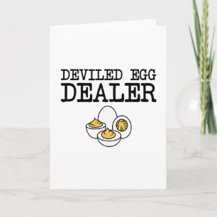 Deviled Egg Dealer Funny Cooking Potluck Thanksgiv Card