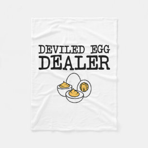Deviled Egg Dealer Funny Cooking Potluck Thanksgiv Fleece Blanket