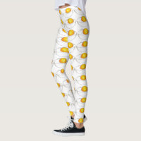 Deviled Egg Eggs Food Foodie Picnic Print Leggings