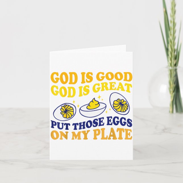 Deviled Egg Lover Funny Foodie Humor Apparel Uni-a Card (Front)