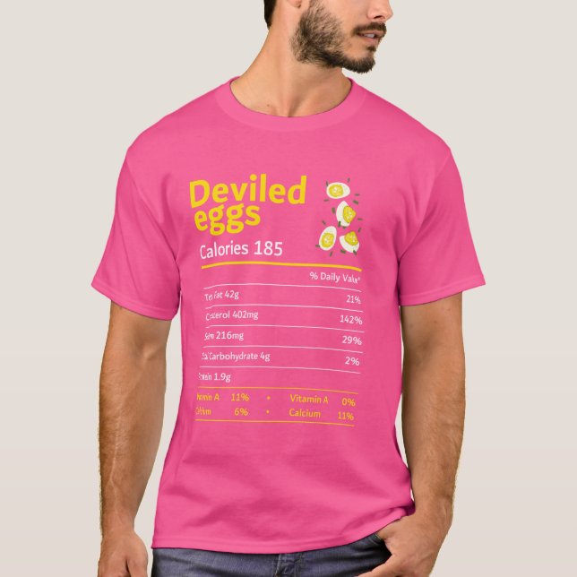Deviled Egg Nutrition Facts Thanksgiving Costume C T-Shirt (Front)