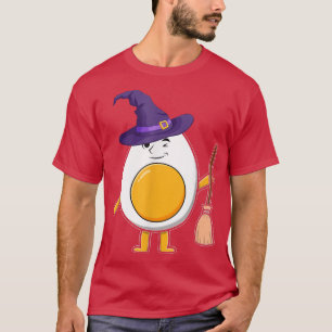 Deviled Egg With Witch Hat Halloween Costume Horn T-Shirt