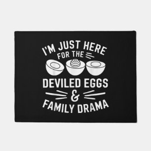 Deviled Eggs Family Drama Funny Foodie Gift Thanks Doormat