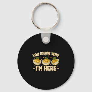 Deviled Eggs You Know Why Im Here Thanksgiving Wom Key Ring