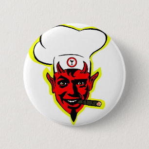 Devilish Chef 6 Cm Round Badge