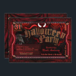 Devilish Halloween Costume Party Admit One Party Invitation<br><div class="desc">Devilish Halloween Costume Party Admit One Party Invite.</div>