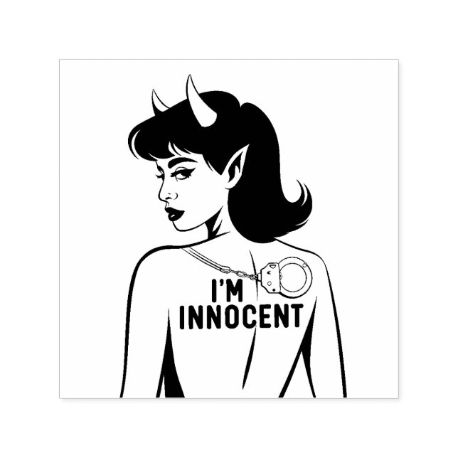 Devilish Innocent Woman Self-inking Stamp (Design)