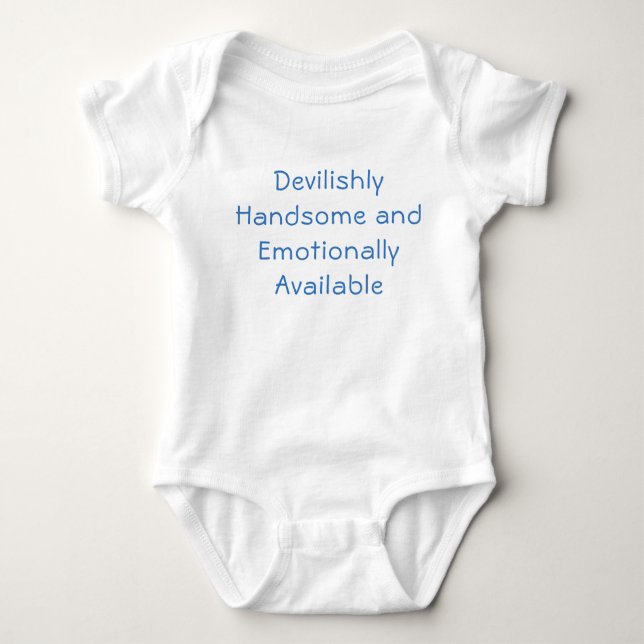 Devilishly Handsome Baby Boy's Bodysuit (Front)