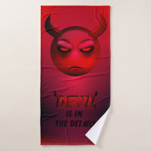 Devilmoji bath towel