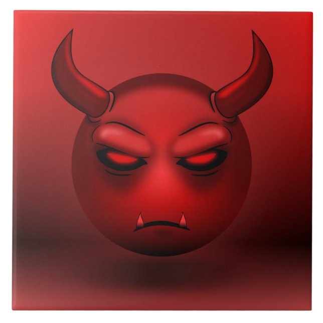 Devilmoji Square Tile (Front)
