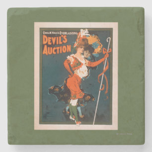 Devil's Auction Woman in Costume Theatre 2 Stone Coaster