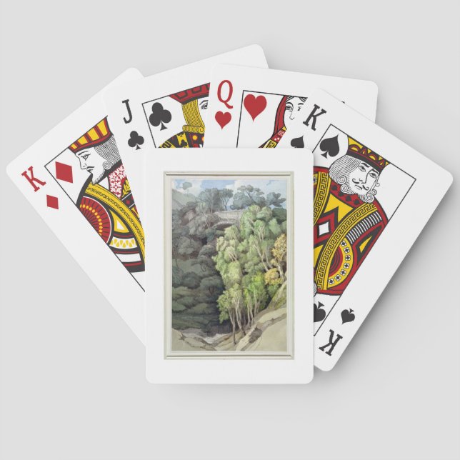 Devil's Bridge, 1810 (w/c with pen & ink over grap Playing Cards (Back)