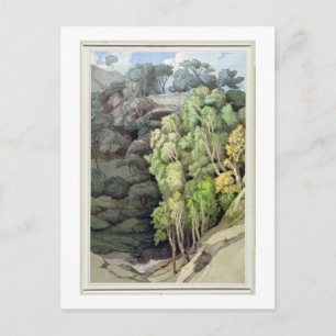 Devil's Bridge, 1810 (w/c with pen & ink over grap Postcard