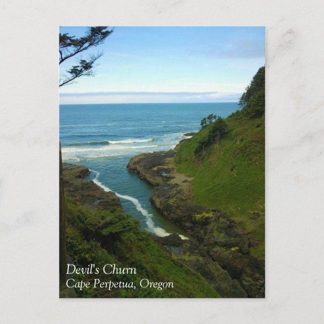 Devil's Churn, Cape Perpetua, OR Postcard (Front)