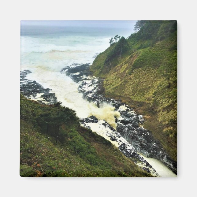 Devil's Churn, Cape Perpetua, Oregon Coast Magnet (Front)