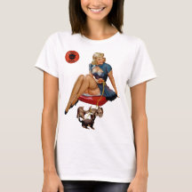 Devil's Court Retro Pin-Up Girl Dogs Tee