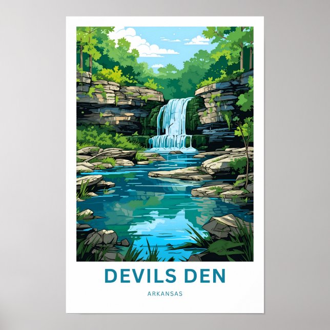 Devils Den Arkansas Travel Print (Front)