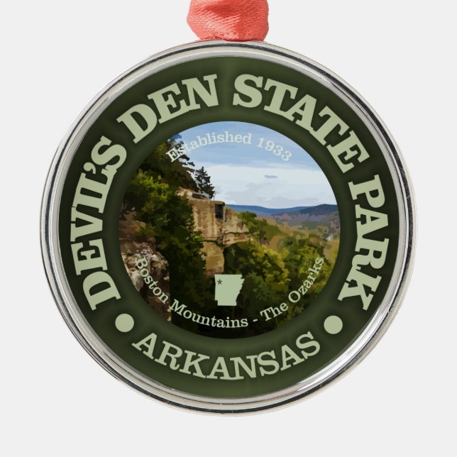 Devil's Den SP Metal Tree Decoration (Front)