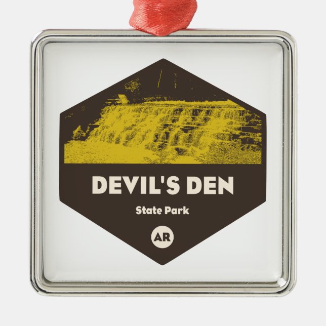 Devil's Den State Park Arkansas Metal Tree Decoration (Front)
