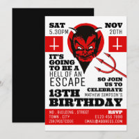 Devil's Hell Theme, Escape Room Birthday Party