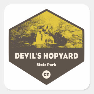 Devil's Hopyard State Park, Connecticut Square Sticker