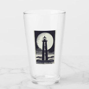 Devils Island Lighthouse Wisconsin Moon Glass