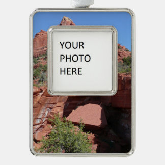 Devil's Kitchen in Sedona Arizona Silver Plated Framed Ornament