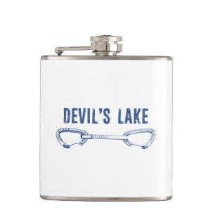 Devil's Lake Rock Climbing Quickdraw Hip Flask