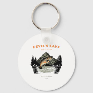 Devil's Lake State Park Wisconsin Retro Vintage Fi Key Ring