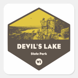 Devil's Lake State Park Wisconsin Square Sticker