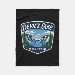 Devils lake wisconsin nature scenic outdoor hiking fleece blanket