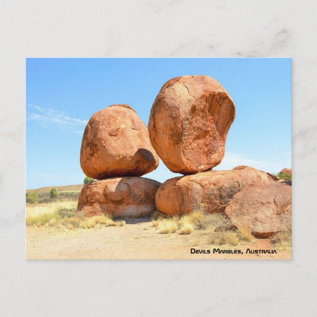 Devils Marbles, Australia  Holiday Postcard (Front)