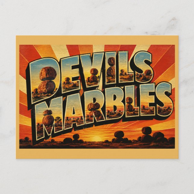 Devils Marbles NT Australia Granite Boulders  Postcard (Front)
