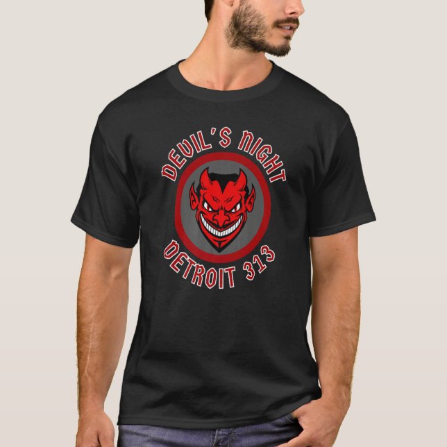 Devil's Night Detroit 313 T-Shirt (Front)