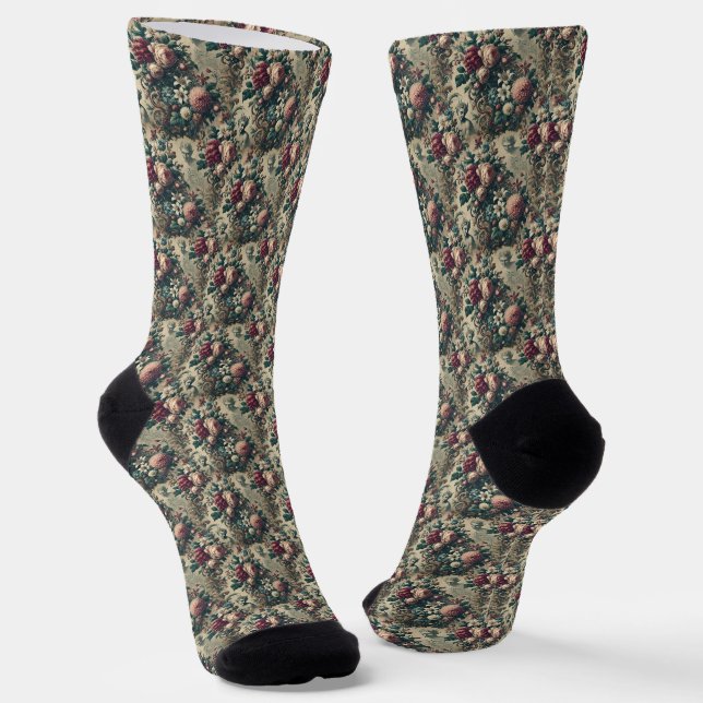 Devils of Dandy – Gothic Victorian Delirium Socks (Angled)