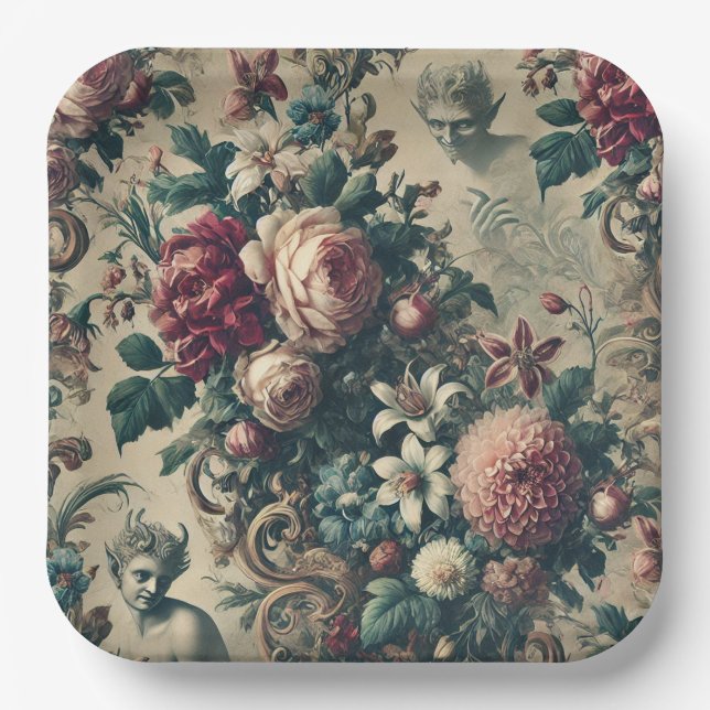 Devils of Dandy – Gothic Victorian Paper Plate (Front)