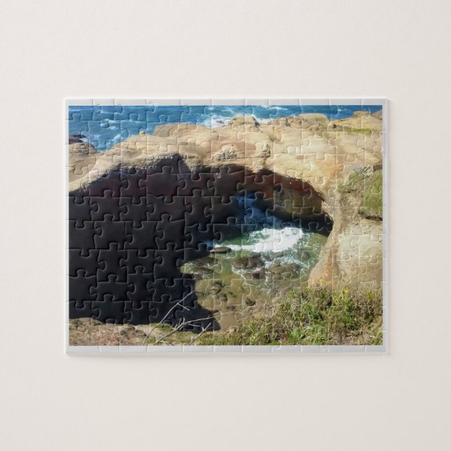 Devil's Punchbowl, Oregon Coast Jigsaw Puzzle (Horizontal)