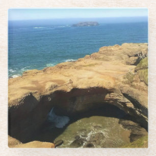 Devil's Punchbowl & Otter Rock, Oregon Glass Coaster